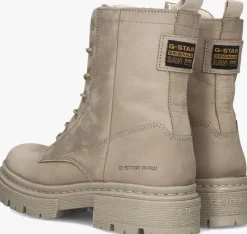 taupe g-star raw veterboots kafey hgh lace nub w