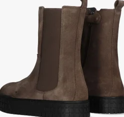 taupe hip chelsea boots h1369