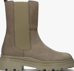 taupe hip chelsea boots h1238