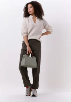 taupe knit-ted wijde broek floor pant