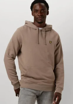 taupe lyle & scott truien/vesten pullover hoodie