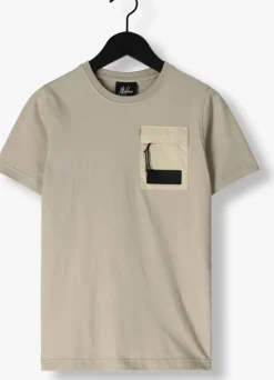 taupe malelions t-shirt pocket t-shirt