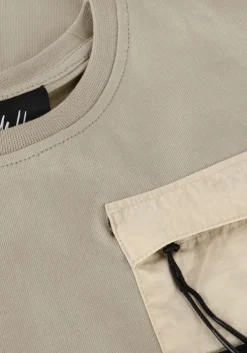 taupe malelions t-shirt pocket t-shirt