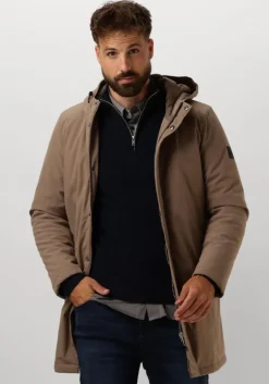 taupe matinique gewatteerde jas deston