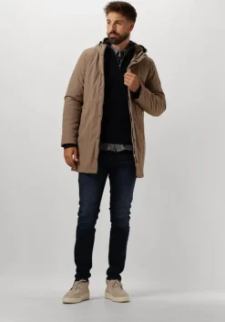 taupe matinique gewatteerde jas deston