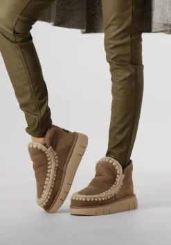 taupe mou vachtlaarzen eskimo bounce sneaker