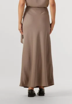 taupe neo noir midirok kit dull sateen skirt