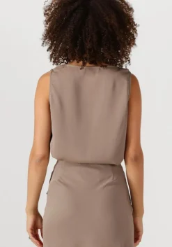 taupe neo noir top scotta dull sateen top