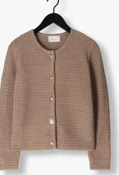 taupe neo noir vest limone knit jacket