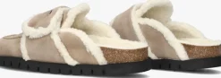 taupe nubikk instappers teddy fur