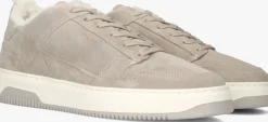 taupe nubikk lage sneakers basket court fur