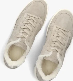 taupe nubikk lage sneakers basket court fur