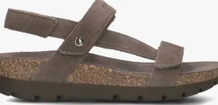 taupe panama jack platte sandalen selma