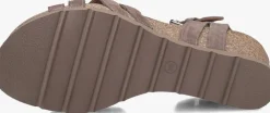 taupe panama jack sandalen met hak vera