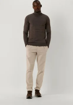 taupe profuomo coltrui pullover roll neck