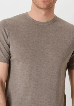 taupe profuomo t-shirt t-shirt crew neck ss