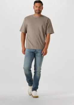 taupe profuomo t-shirt t-shirt crewneck oversized ss