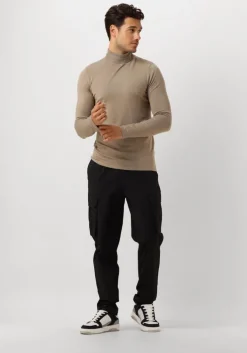 taupe pure path coltrui essential knit turtleneck sweater