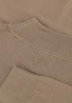 taupe pure path coltrui essential knit mockneck sweater