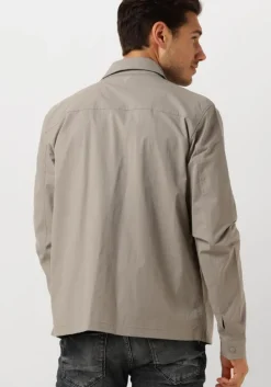 taupe pure path overshirt regular fit shirts over204