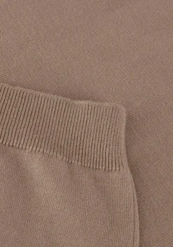 taupe pure path polo knit polo with chestprint