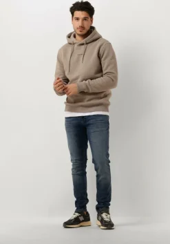 taupe pure path sweater essential logo hoodie