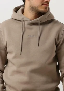 taupe pure path sweater essential logo hoodie