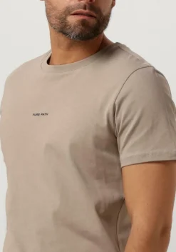 taupe pure path t-shirt essential logo t-shirt