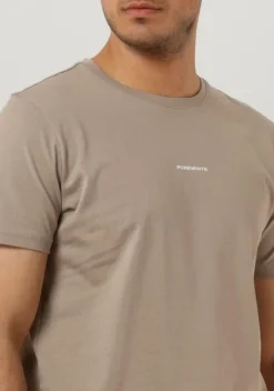 taupe purewhite t-shirt pure logo tee