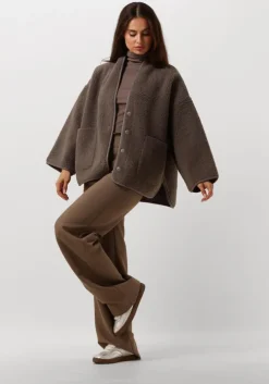 taupe rosemunde coltrui silk t-shirt w/ roller neck