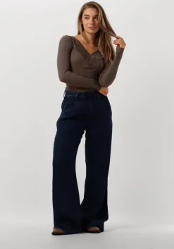 taupe rosemunde top bernadine organic t-shirt lace