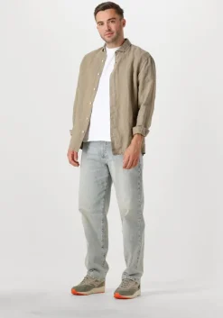 taupe the goodpeople casual overhemd soho