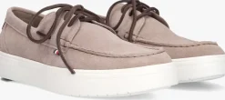 taupe tommy hilfiger veterschoenen modern light