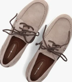 taupe tommy hilfiger veterschoenen modern light