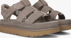 taupe ugg platte sandalen w goldenstar strap