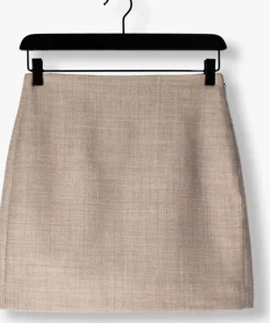 taupe vanilia minirok wool mini skirt