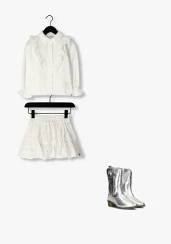 witte alix mini minirok woven glitter bull skirt