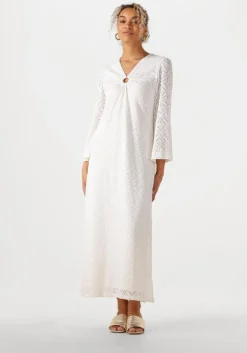 witte ana alcazar maxi jurk maxi dress longsleeve