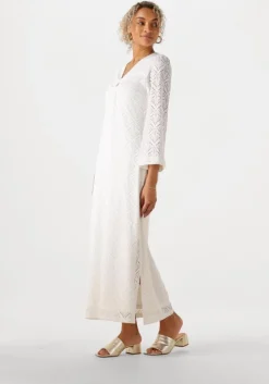 witte ana alcazar maxi jurk maxi dress longsleeve