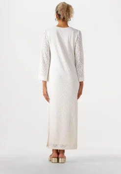 witte ana alcazar maxi jurk maxi dress longsleeve