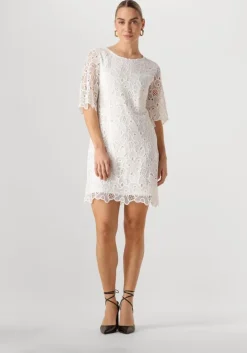 witte ana alcazar midi jurk dress sleeves 041092-3634