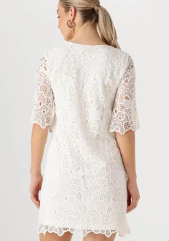 witte ana alcazar midi jurk dress sleeves 041092-3634