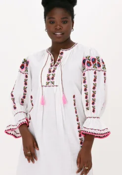 witte antik batik mini jurk milda dress