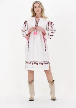 witte antik batik mini jurk milda dress