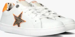 witte braqeez lage sneakers leigh louwies