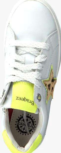 witte braqeez lage sneakers leigh louwies