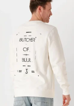 witte butcher of blue trui army stencil crew