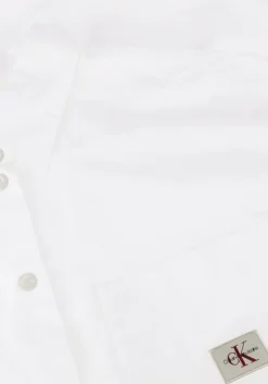 witte calvin klein blouses woven label relaxed shirt