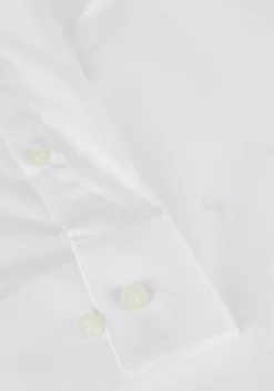 witte calvin klein klassiek overhemd poplin stretch slim shirt