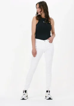 witte calvin klein skinny jeans mid rise skinny